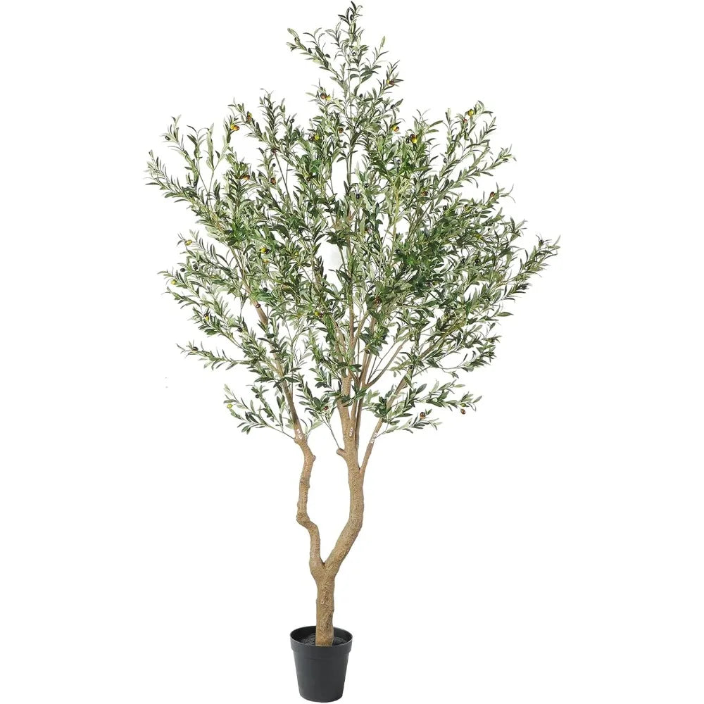 Tall Faux Olive Tree，10ft（120in） Realistic Potted Silk Artificial Olive Tree